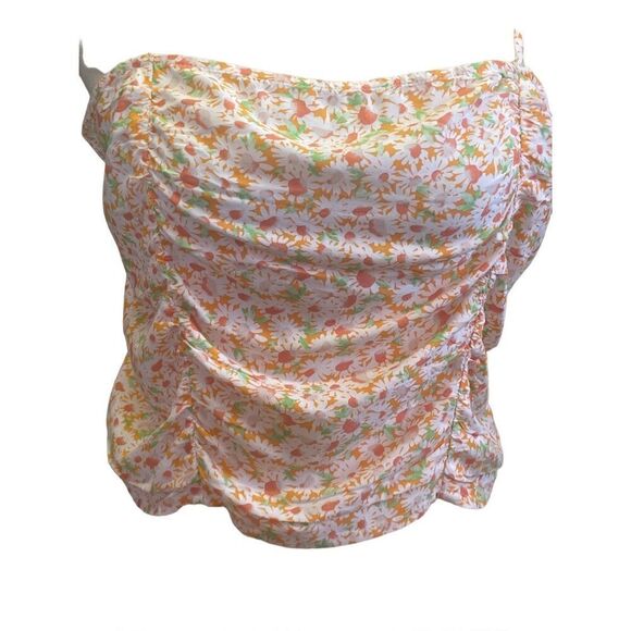 BP Nordstrom Multi-Color Floral Halter Top 100% Rayon Size Large-NWT - Picture 13 of 15